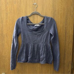 Hollister Long Sleeve Peplum Top